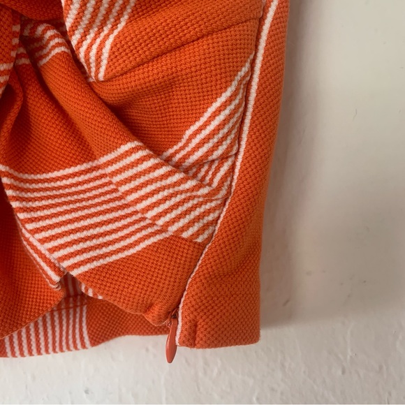 Anthropologie Bishop + Young Twist-Front Top In Orange - Picture 10 of 11